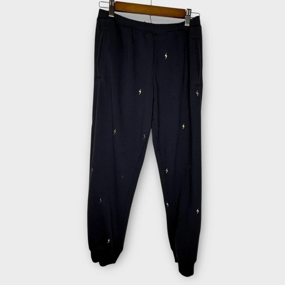Z Supply Embroidered Lightning Bolt Joggers Pants Sweatpants Lounge Comfy‎ Small